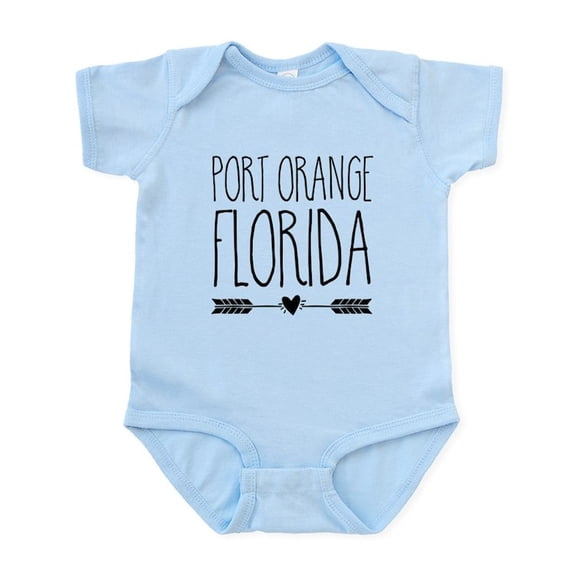 CafePress - Port Orange Florida Body Suit - Baby Light Bodysuit, Size Newborn - 24 Months