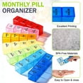 thumbnail image 6 of Weekly Pill Organizer 4 Times a Day, 7 Day Pill Box with 28 Compartments, Large Daily Medicine Planner Case with Detachable Daily Tray, Morning Noon Evening Bedtime Medication Dispenser, 6 of 7
