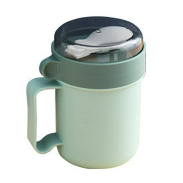 Plastic Portable Soup Containers Practical Reusable Easy Cleaning Breakfast Cup for Storing Kids Snacks Takeout Leftovers
