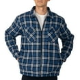 thumbnail image 1 of Alpine Swiss Felix Mens Fleece Flannel Jacket Heavyweight Zip-Up Plaid Shacket, 1 of 1