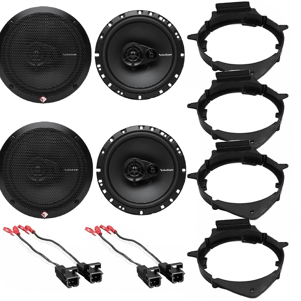 Rockford Fosgate R165X3 CAR Truck Front & Rear Door Speakers W/Install