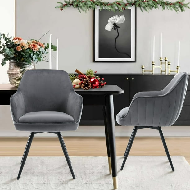 Dining Armchair Grey Velvet Tub Dining Chairs Dining Chair Set Of