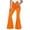 Orange, variant on LIUJUNSHOP Women's Butterfly Bell Bottom Jeans Elastic High Waisted Embroidered Classic Flareed Jeans Raw Hem Denim Pants with Pocket