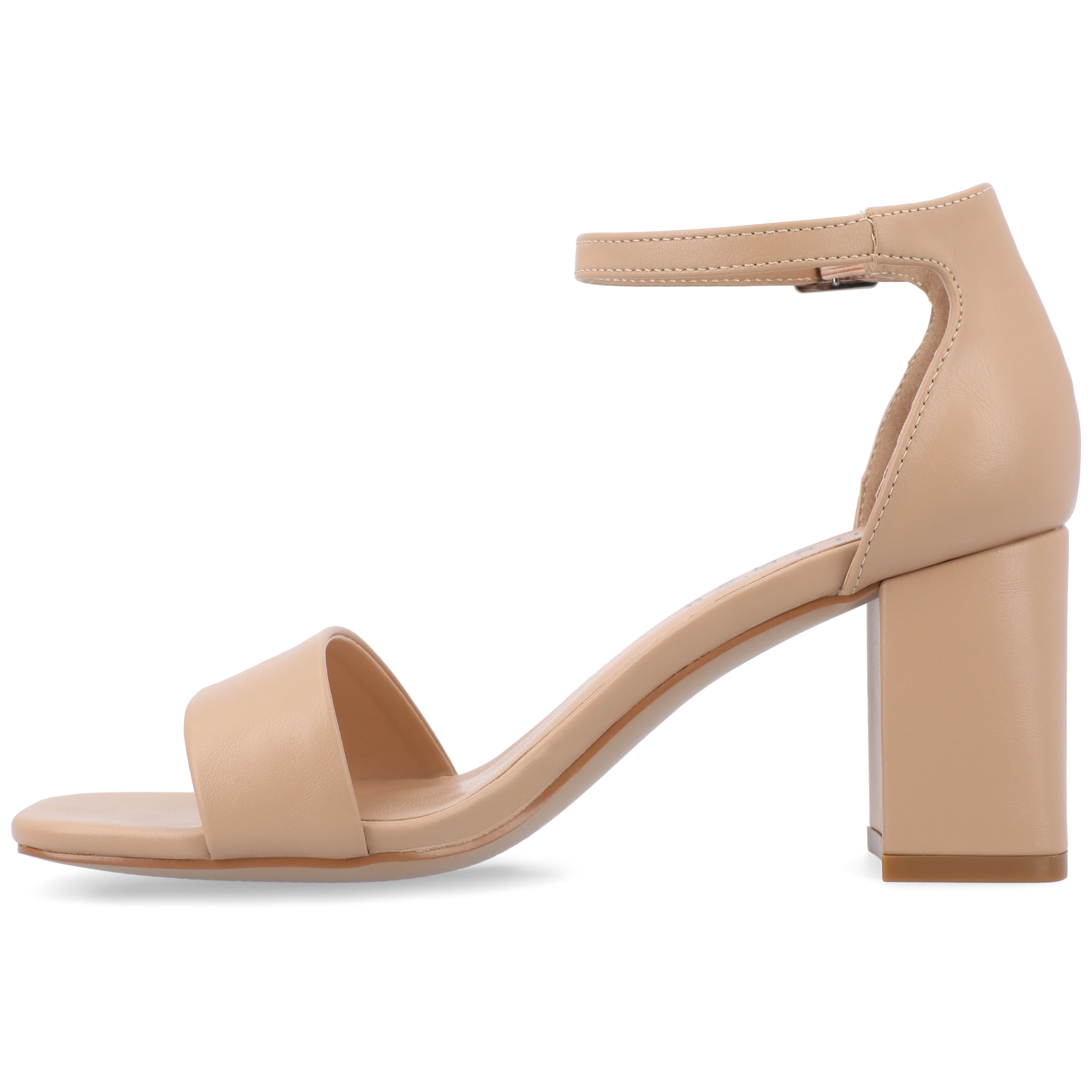Journee Women's Valenncia SuperNatural Shades Open Square Toe Ankle Strap Sandals