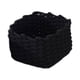 thumbnail image 1 of Cesta decorativa tejida en macramé, caja de almacenamiento multifuncional, elegante y con toalla. Negro, 1 of 6