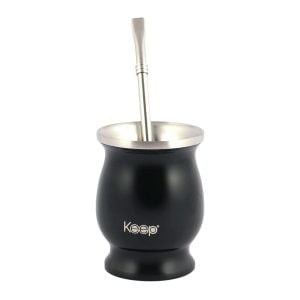 Mate Con Bombilla Clásico 200 Ml Negro