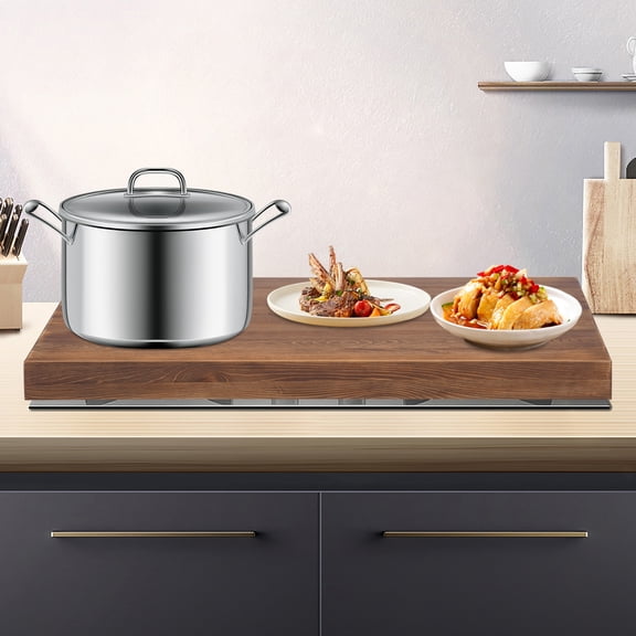 Pine Wood Stove Top Cover with Built-in Handles, Durable Noodle Board Stove Covers, Cookware