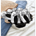 thumbnail image 3 of Women's Foldable Ballet Flats Portable Slip-On Shoes for Wedding, Travel, Work & Driving Silver L, 3 of 5