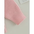 thumbnail image 6 of Bagilaanoe Newborn Baby Girl Knit Romper Sweater Long Sleeve Bodysuits Letter Embroidery Pullover 3M 6M 9M 12M 24M Infant Warm Jumpers Tops Loose Knitwear, 6 of 8