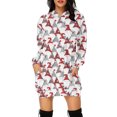 thumbnail image 2 of Christmas Dresses for Women Casual Mini Printed Pullover Sweatshirts Dress with Pockets Christmas Gifts for Women, 2 of 6