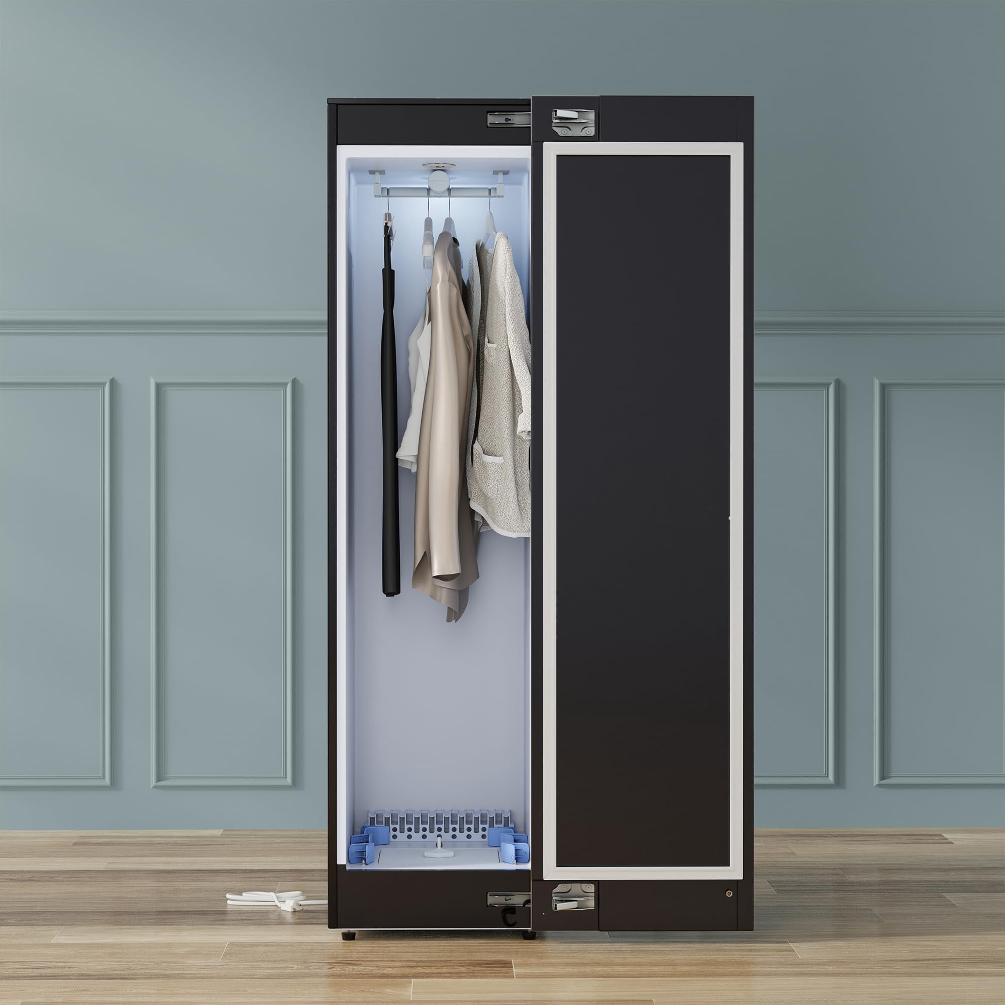 Pemberly Row Steam Dryer Closet Remove Wrinkles Sanitize Deodorize Refresh Slim