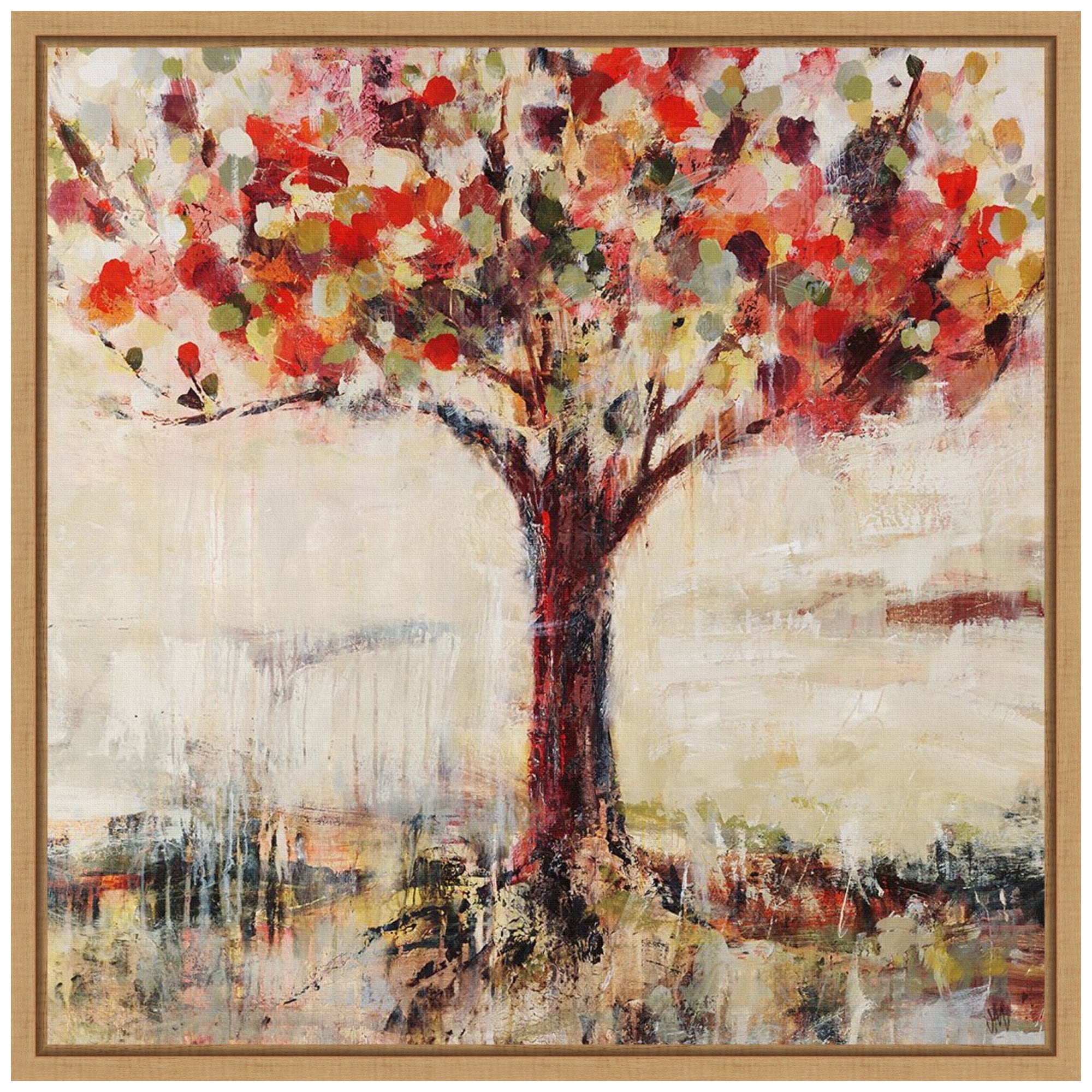 絵画 TREE Amazon.com: HJBNW Colorful Tree Poster Canvas Wall Art