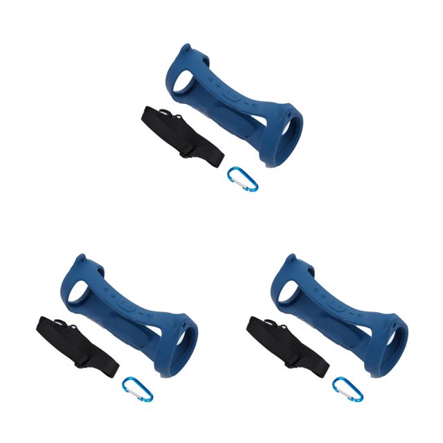 Bearachild Estuche de altavoz Funda de silicona con correa Mosquetón Funda protectora de almacenamiento compatible con Bluetooth Suministros de viaje Azul Type1 NO1 Bearachild CBP586440