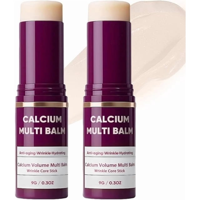 Cemenrete Calcium Multi Balm Pack de 2, Barra Antiedad con Colágeno, Hidratante Reafirmante para Rostro y Cuello