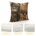 thumbnail image 4 of SHANXI Funny Cat and His Dog Decorative s Square Pillowcase Cushion Covers 22x22in, 4 of 5