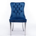 thumbnail image 2 of Velvet Upholstered - Chrome Accents - Kitchen Dining - Fashionable Seating Option, 2 of 6