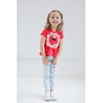 thumbnail image 3 of Sesame Street Elmo Infant Baby Girls Peplum T-Shirt and Leggings Outfit Set Infant to Toddler, 3 of 5