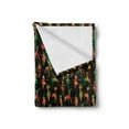 thumbnail image 2 of Carnival Soft Flannel Fleece Throw Blanket, Dancing Women Illustration in Flag Colors and Feathery Costumes, Cozy Plush for Indoor and Outdoor Use, 60" x 80", Charcoal Grey Multicolor, by Ambesonne, 2 of 6