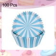 thumbnail image 3 of 100 Count Cupcake Liners Blue Stripe Cupcake Cups Standard Size Muffins Liners Papers Baking Cups Wrappers, 3 of 6