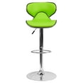 thumbnail image 6 of Flash Furniture Contemporary Cozy Mid-Back Green Vinyl Adjustable Height Barstool with Chrome Base, 6 of 6