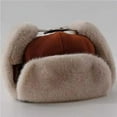 thumbnail image 4 of Luxalzxs Cozy Plush Winter Hats Men Women Warm Trapper Trooper Hat with Earflaps Windproof Ushanka Russian Hats Outdoor Skiing Cap, 4 of 5