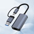 thumbnail image 3 of Adaptador convertidor Ethernet USB C/USB 3.0 Unidad libre para computadora portátil de escritorio Ndcxsfigh  Para estrenar, 3 of 7