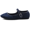 thumbnail image 2 of Ollio Women's Shoes Faux Suede Casual Mary Jane Light Ballet Flats F56SU, 2 of 6