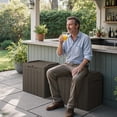 thumbnail image 3 of Homall 2PCS 31 Gallon Outdoor Deck Box In Resin with Seat, 3 of 7