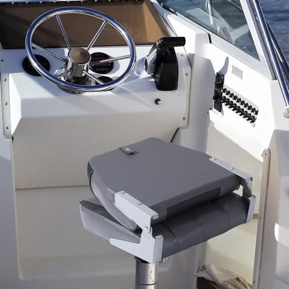 M optimized Set of 2 Premium Low Back Folding Boat Seat, Marine Seats for Fishing, Sightseeing, Speedboats, Canoes