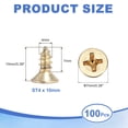 thumbnail image 2 of Uxcell 100Pcs ST4 x 10mm Tornillos autorroscantes con cabeza plana para metal, negro, 2 of 6