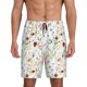 thumbnail image 1 of Fotbe Wildflower Watercolor Pantalones Cortos de Pijama para Hombre, Ropa de Dormir, Pantalones de Pijama Cortos para Hombre-X-Large, 1 of 6