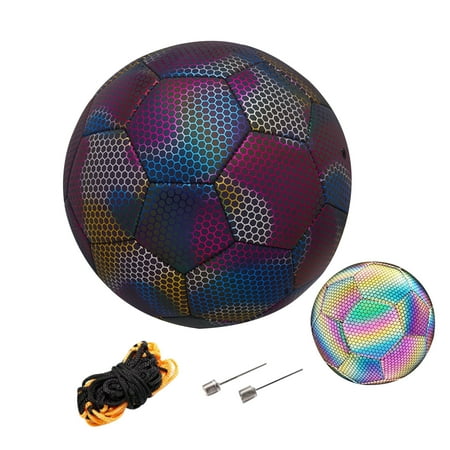 

Holographic Lighting Football Night Games and Training Luminous Reflection In The Dark Gifts Of Toys with Camera Flash Light Reflection Children Children