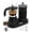 Black, variant on Espresso Maker with Milk Frother Electric Moka Pot 2-in-1 Espress Machine Aluminium One-Touch Operation Milk Froth Fine and Dense White 110V