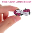 thumbnail image 4 of 1PC Creative Rose Letters Brooch Feminist Letters Design Breastpin Corsage Decor, 4 of 9