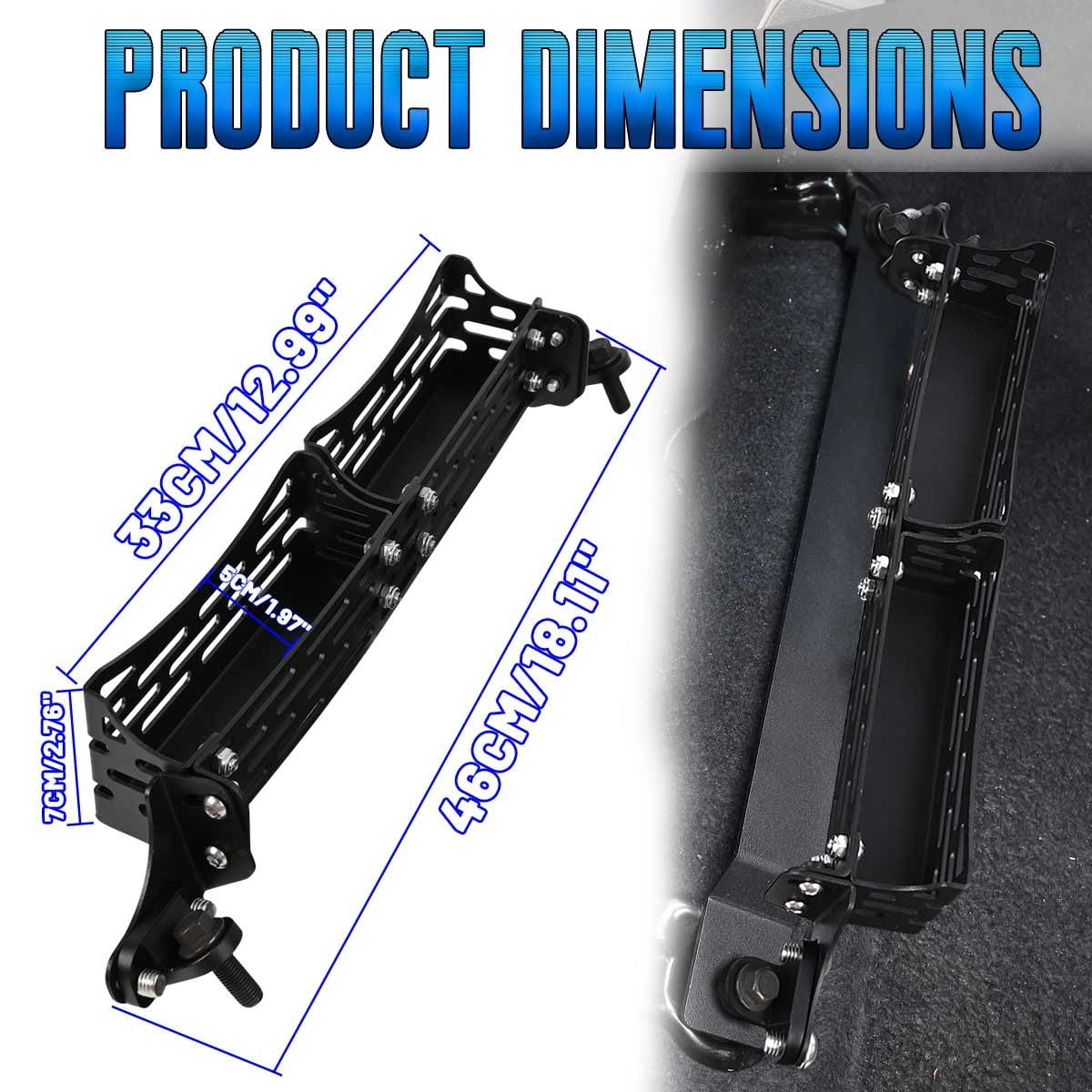 Front Seat Bracket Storage Tray Molle Panel For Tacoma 05-2023 For 4Runner Gx460