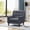 DARK GREY, variant on 32" Tufted Modern Mid-Century Accent Armchair, Oversized Accent Chair with Solid Wood Legs, Mid-Century Modern Chair with Waffle Stitch for lounge space decor, Blue