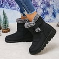 thumbnail image 3 of Xfvqtps Winter Boots for Women Mid Calf Waterproof Snow Boots with Plush Fleece Lining Slip on Design Adjustable Strap for Outdoor Cold Weather Black, 3 of 8