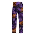 thumbnail image 5 of Satingcolo Men's Halloween Printed Drawstring Pajama Pants Comfortable Sleepwear with Fun Halloween Pattern for Lounging and Sleeping at Home, 5 of 6