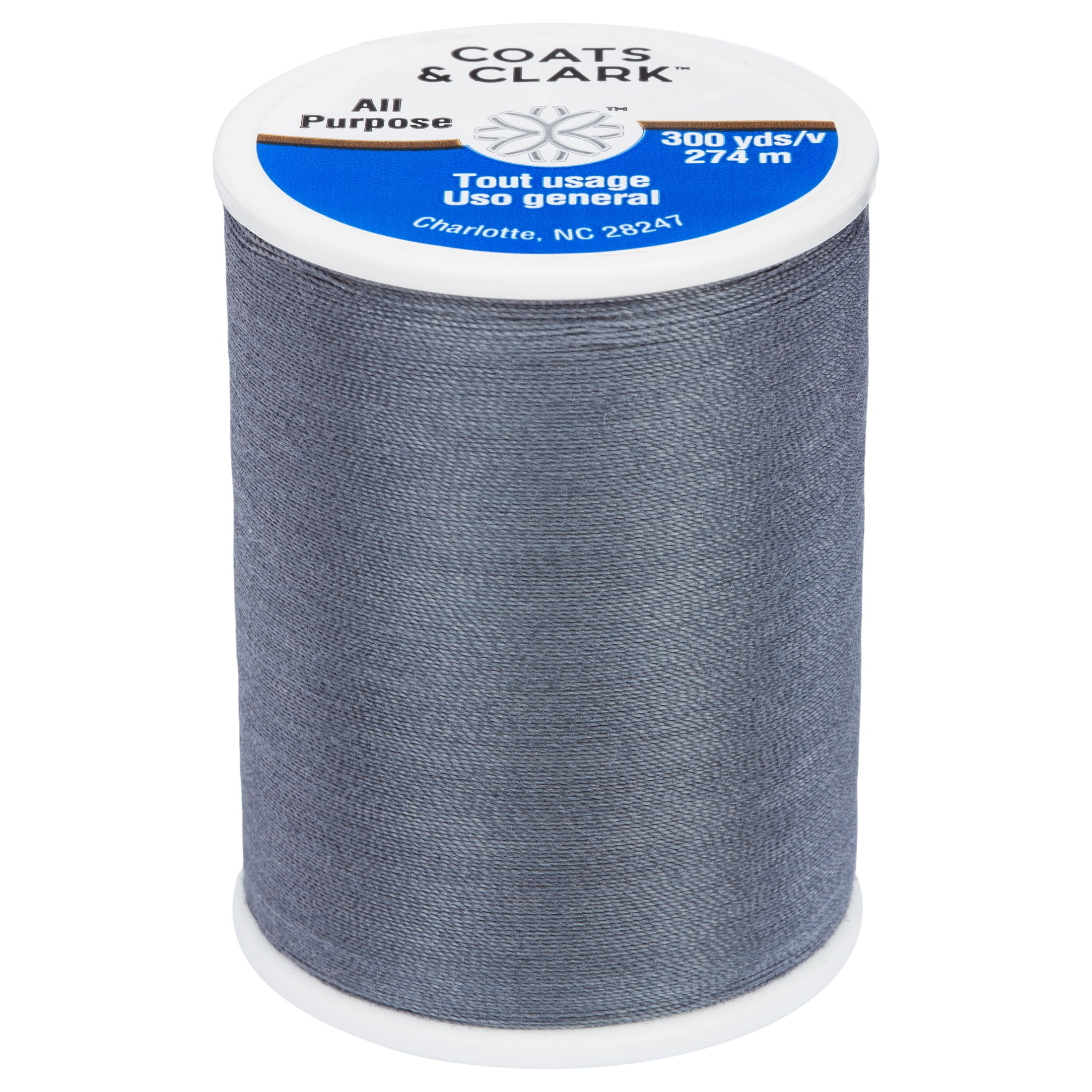 (3 pack) Coats & Clark All Purpose Dark Slate Polyester Thread, 300 Yards