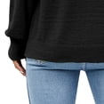 thumbnail image 6 of Vmvidoty Womens Long Sleeves Round-Neck Loose Pullover Tops Blouse Knitted Sweater Black M( Women's or Women's Plus ), 6 of 7