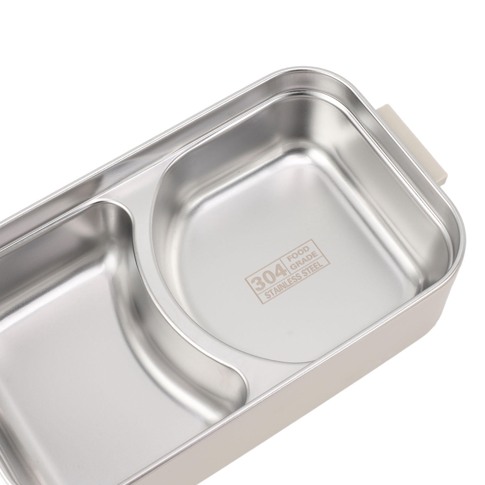 Yajisi 2-Tier Stackable Bento Box, 304 Stainless Steel Insulated Lunch Container, Leakproof Compartment, Light Apricot, 8.66 x 5.91 x 4.72 in