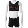 thumbnail image 3 of Yeahdor Kids Girls Gymnastic Crop Top with Athletic Shorts Set Girls Sports Dance Suit Activewear Red 10, 3 of 7