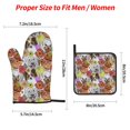 thumbnail image 2 of Cauagu Cute Dogs Puppy Print Oven Mitts and Pot Holders 4 pcs Set,Extra Thicken Long Kitchen Oven Glove Potholders BBQ Gloves-Oven Mitts and Pot Holders(11 Inch), 2 of 6