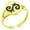 Gold, variant on Stainless Steel Aztec Energy Rune Minimalist Oval Top Polished Statement Signet Ring