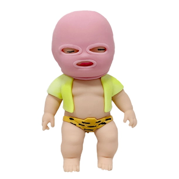 para con Juguete Y Muñeca Enmascarada Set Desktop Descompresión Alivio de Estrés Aprietable,Juguetes de Música Tpr Sand Pinch Suaves para Ansiedad Adultos Niños Oficina Hogar,Regalo de Relajación Que