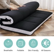 MOPHOTO Floor Mattress Futon Mattress Extra Thick Folding Sleeping Pad Futon Mattress Portable Camping Mattress Full Size (80*54*4in)