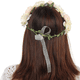 thumbnail image 4 of Corona de flores rosas para mujeres y niñas, corona romántica para el pelo, guirnalda de Halo, tocado, boda, fiesta de cumpleaños, accesorios para fotos de maternidad, 4 of 5
