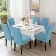 thumbnail image 7 of Chair Covers for Dining Room Set of 6 Kitchen Chair Covers, Dining Room Chair Covers Chair Slipcover Parsons Chair Covers, Dark Cyan, 7 of 7