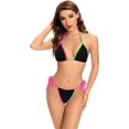 thumbnail image 1 of Triangle Cup Tanga para Mujer Traje de baño de Dos Piezas Negro-B CH Negro-B CH Xishao ropa, 1 of 2