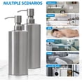 thumbnail image 5 of ARKTEK Large Stainless Steel Countertop Soap Dispenser - Rust and Leak Proof Liquid Hand Soap Pump Bottle for Kitchen, Bathroom and Countertop Hand Dish Lotion (20 Oz / 600 ml), 5 of 18